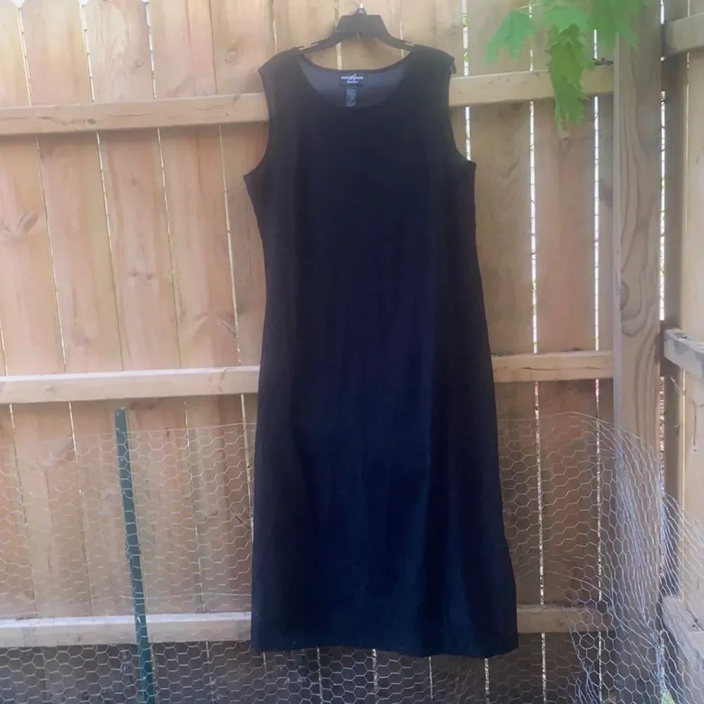 Black faux suede dress sz. 20
